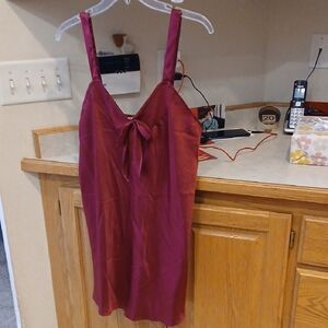 Avon Style Night Gown Cranberry Sz M